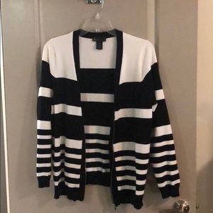 Zip front cardigan sweater